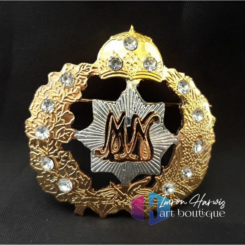 Bros Beskap Sepuh Emas Logo Mangkunegaran Solo aksesoris busana jawa pria silih asih
