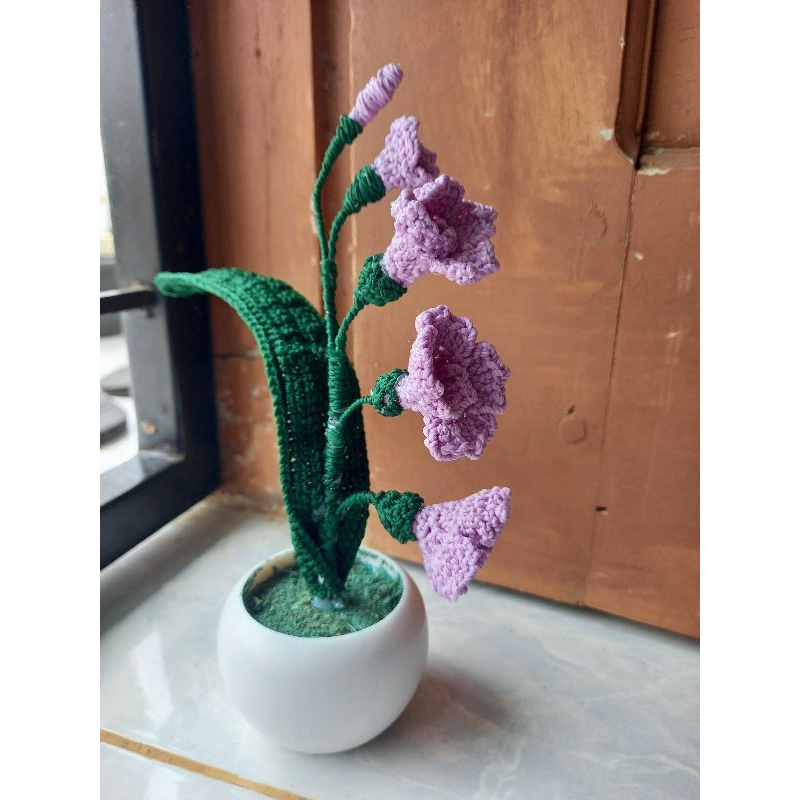 Bunga Hias Meja / Bunga Rajut / Rajut