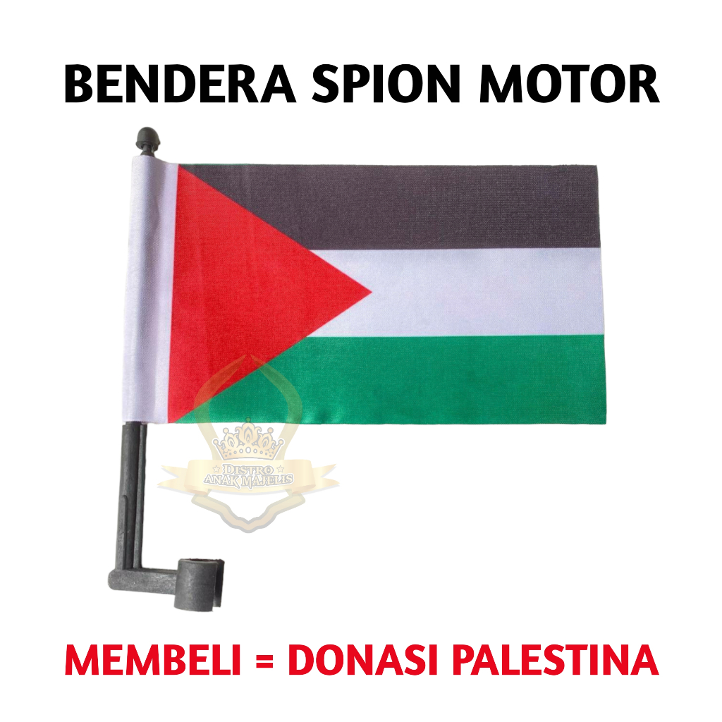 Bendera Palestina / Bendera Motor Palestina / Bendera Palestina Spion Motor / Bendera Motor Merah Pu