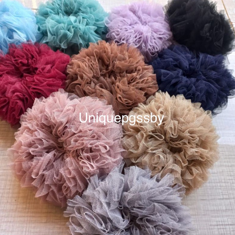 Buruan Serbu CEMOL HIJAB ANTI PUSING / SCRUNCHIE TILE HALUS UKURAN JUMBO