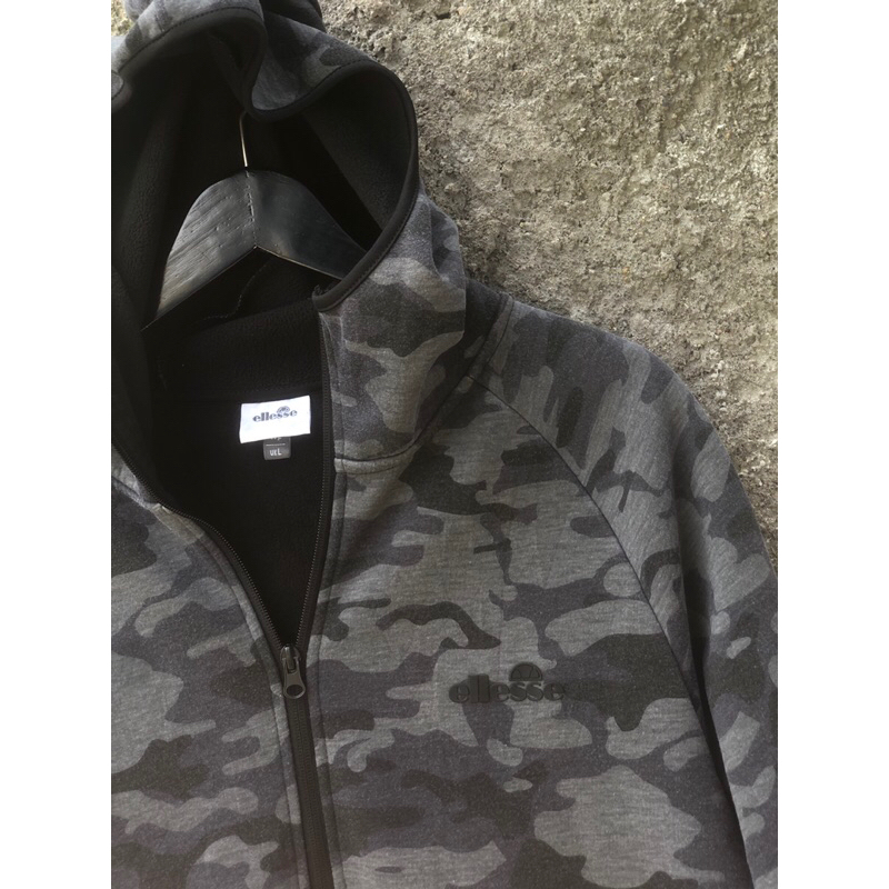 Ellesse Camo Grey Army Hoodie Zipper