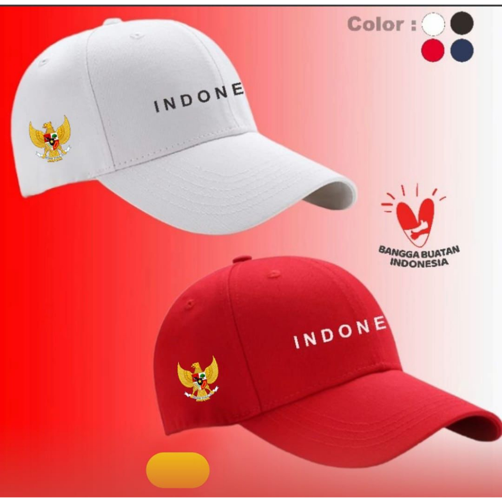 Topi Baseball Garuda Indonesia Pria Wanita Dewasa Terbaru / Topi Merah Putih Indonesia