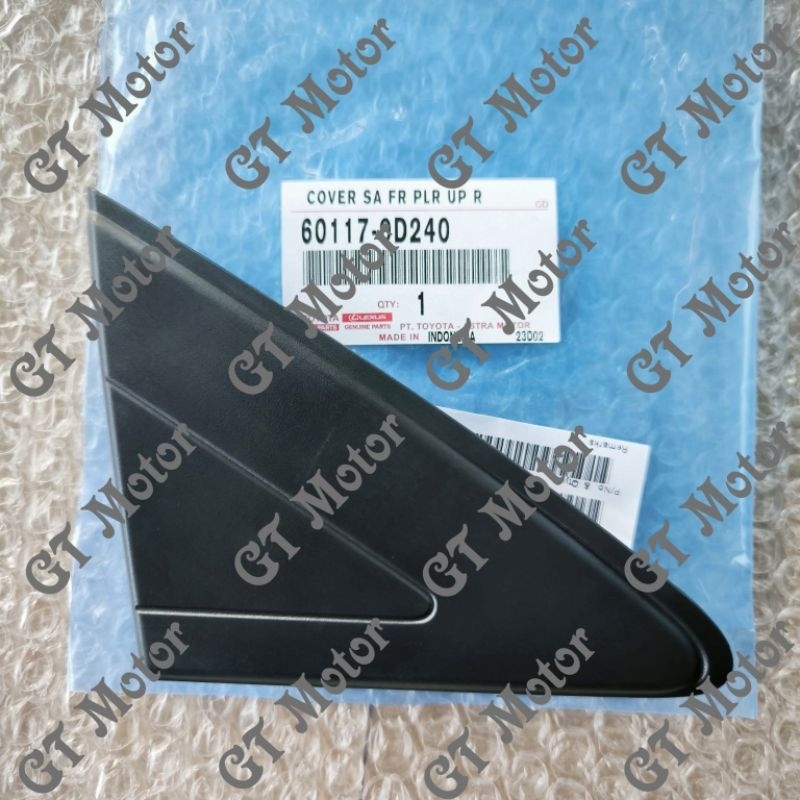 60117-0D240 60118-0D240 Cover Sub Assy Front Pillar Cover Segitiga Spion Luar All New Yaris Vios