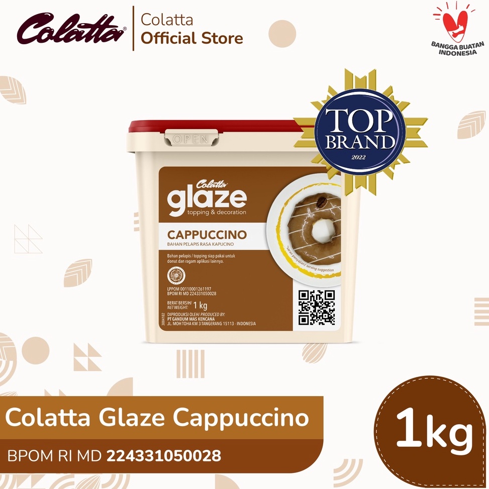 

67 Colatta Glaze Cappucino - Bahan Pelapis Rasa Cappucino 1Kg Ready Stock ¯̿