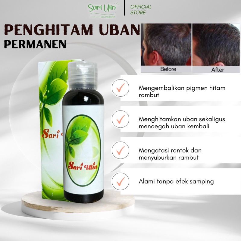 HAVANHA Sari ulin Penghilang Uban Penghitam Rambut Permanen Tanpa Semir Minyak Oil Alami Serum Shamp