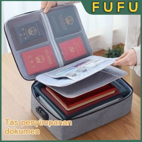 

12.12 sale FUFU Tas penyimpanan sertifikat tas dokumen bag Tempat dokumen penting Tas Multifungsi Stroge bag 