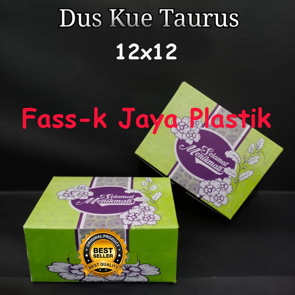 

100pcs Dus Kue GS 12 x 12 TAURUS - Box kotak Kue Makanan / Snack uk 12x12