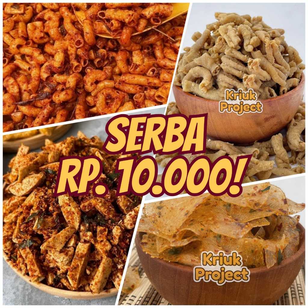 

[Serba 10.000] Aneka Cemilan Renyah Gurih Enak Crispy Original Pedas Daun Jeruk Murah
