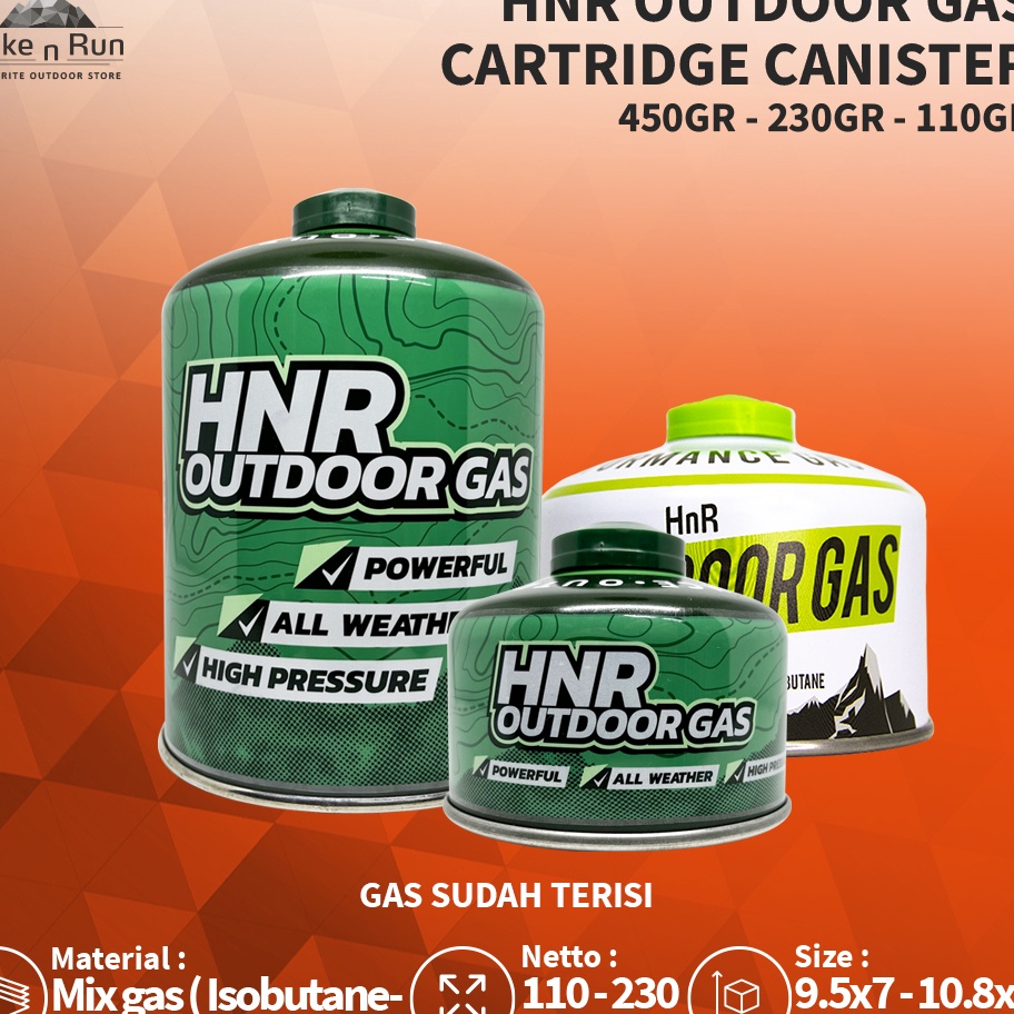 MBPK9593 5.5 COD Gas Canister Hike n Run Gas Perlengkapan Outdoor 110-450gr