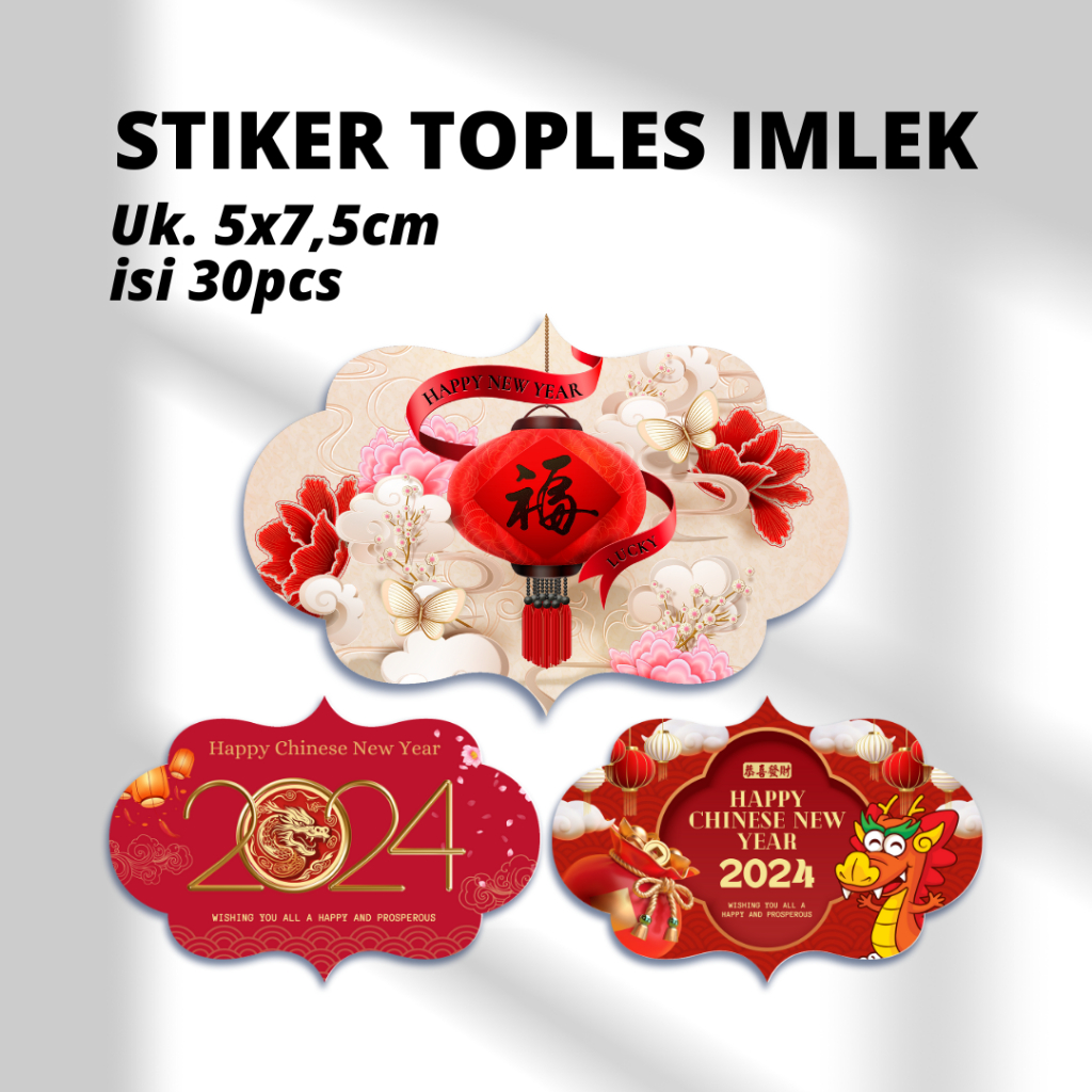 

STIKER TOPLES KUE KERING EDISI IMLEK / CHINESE NEW YEAR ( 5 x 7,5 cm )