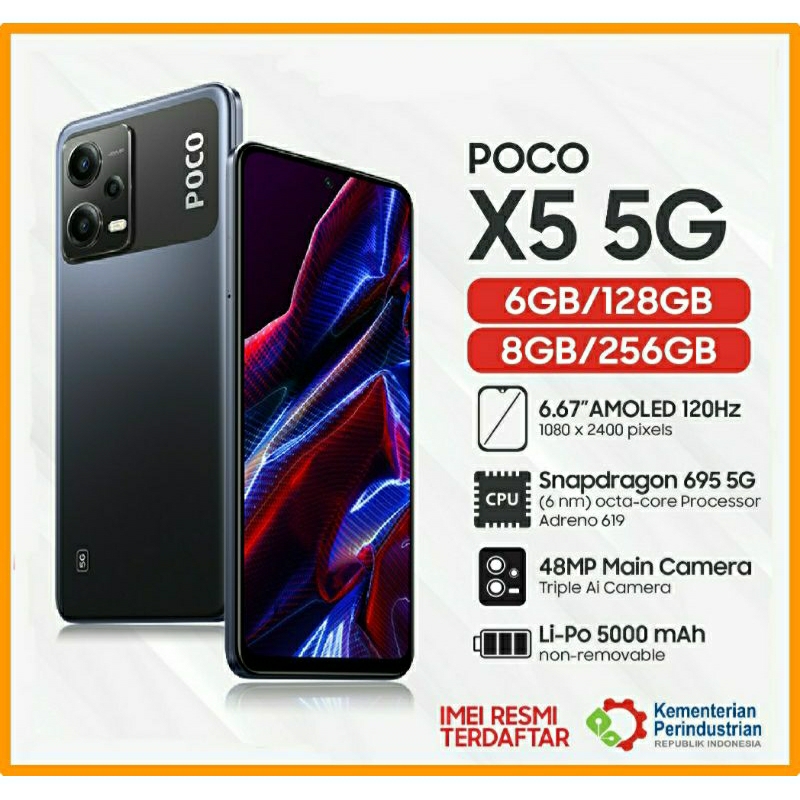 POCO X5 5G (6/128GB | 8/256GB) NEW GARANSI RESMI