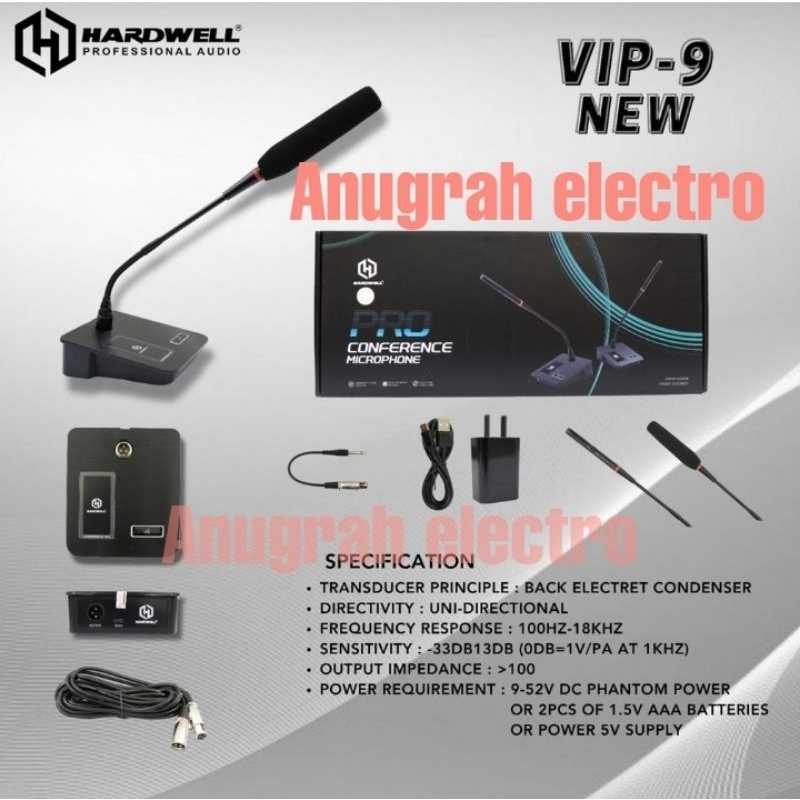 MIC PODIUM MEJA HARDWELL VIP-9 ORIGINAL HARDWELL