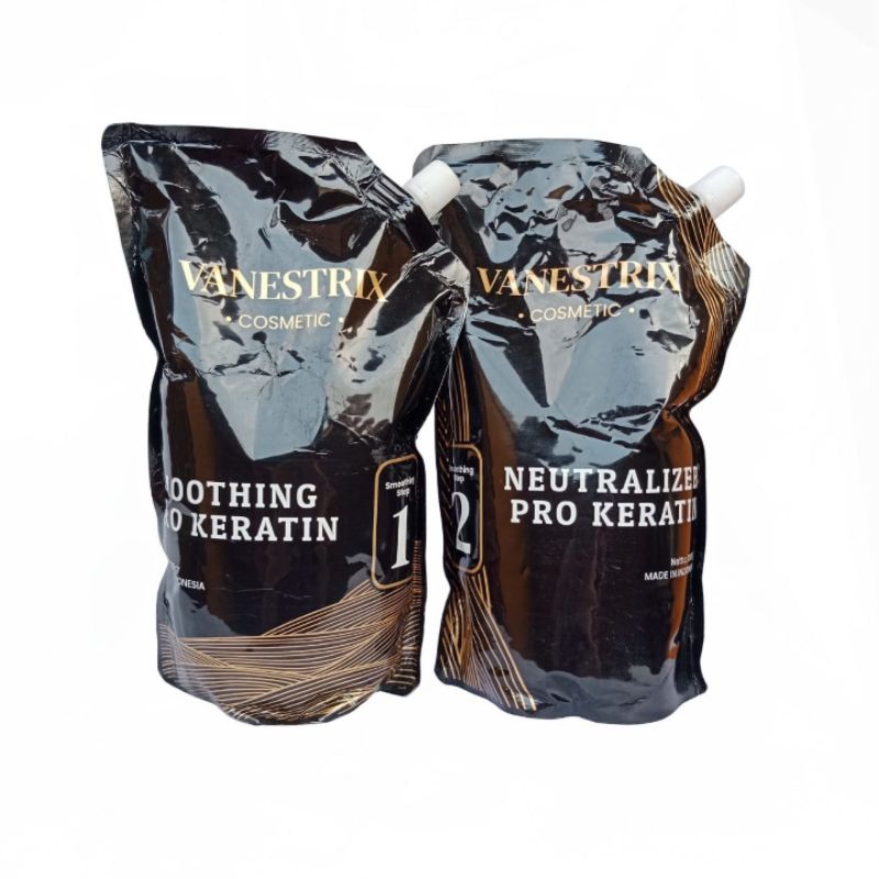 Vanestrix Smoothing Pro Keratin Krim Cream Obat Pelurus Pelurusan Rambut Permanen Step 1 2 Netral Ne