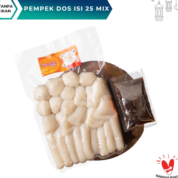 

RRDM7029 【MEGA SALE】 Pempek Palembang Pempek Dos isi 25 mix