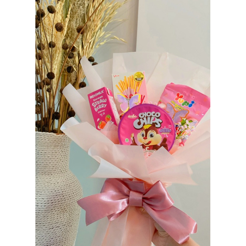 

Bouquet Makanan Pink