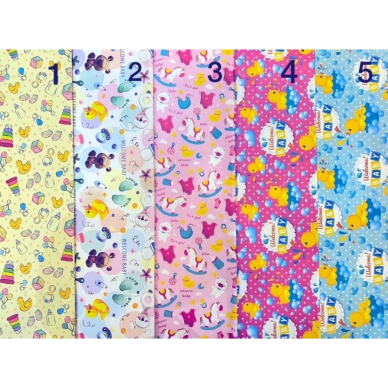 

kertas kado motif tema baby boy girl wrapping paper