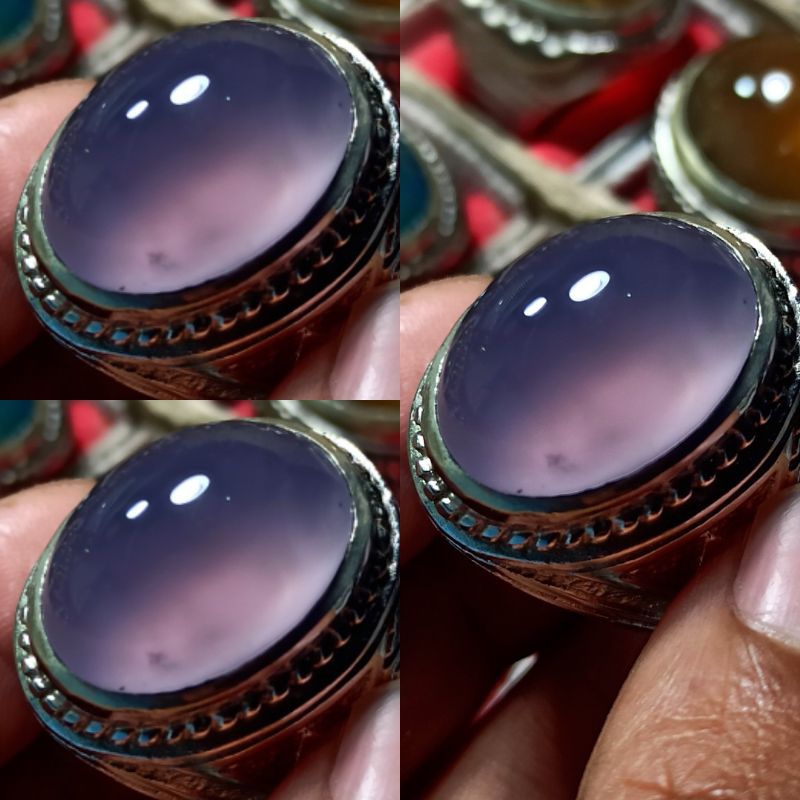 batu akik lavender serat kura