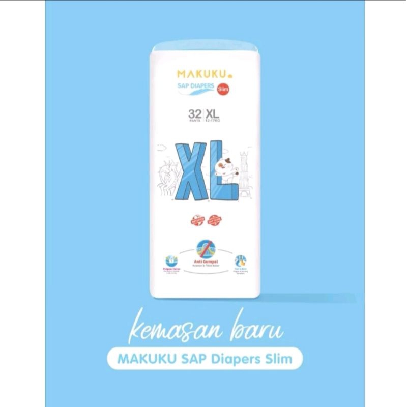 MAKUKU SAP DIAPERS SLIM XL32
