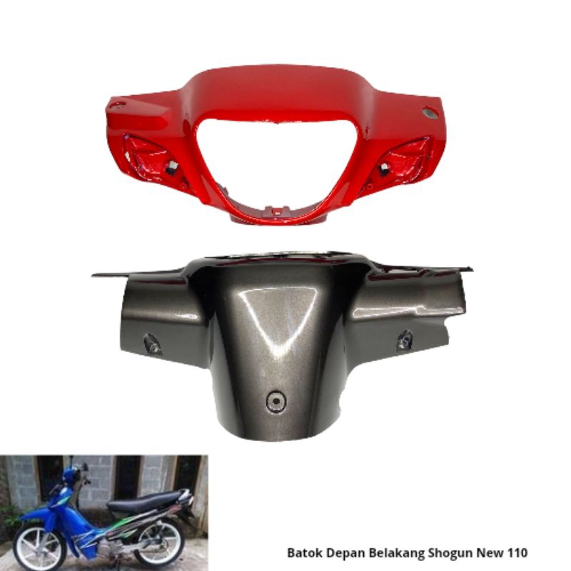 BATOK DEPAN BELAKANG SHOGUN NEW 110 SHOGUN R MERAH