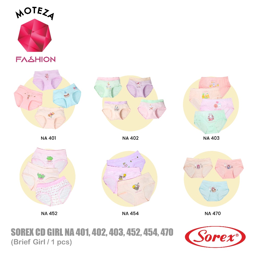 Sorex Celana Dalam Anak Perempuan Kids Girl - NA 401 ; 402 ; 403 ; 452 ; 454 ; 470 - Segitiga Super 