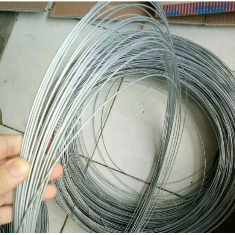 tali kawat bwg 18 per 1kg / tali kawat putih / tali kawat jemuran