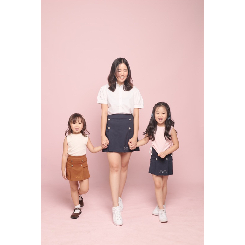 SORA Skort Wanita Korea Rok Celana Pendek Perempuan Kekinian Bawahan Cewek Kekinian Warna Navy dan C