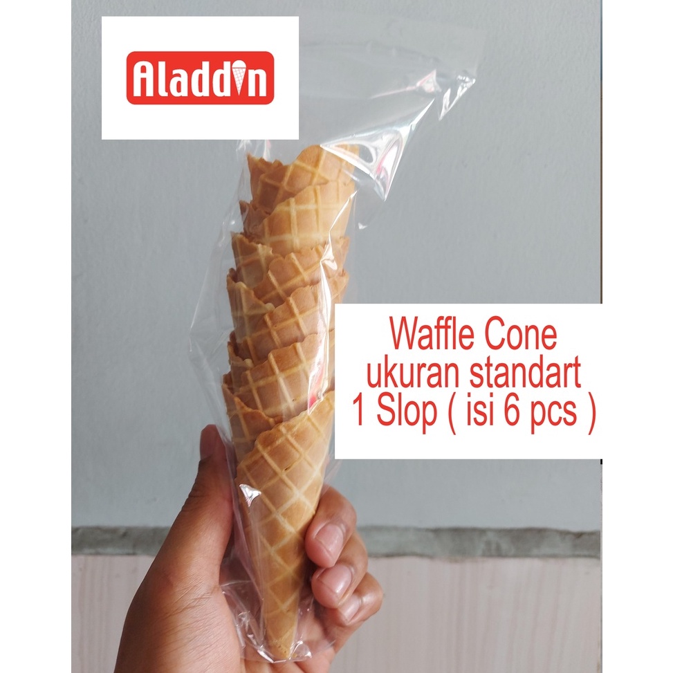 

COD✅ TERMURAH✅ Waffle Cone Ice Cream ukuran standar 1 pack ( isi 6 )