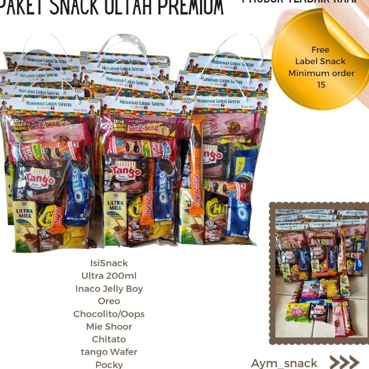 

Paket Snack Ulang Tahun Anak Premium murah lengkap free label