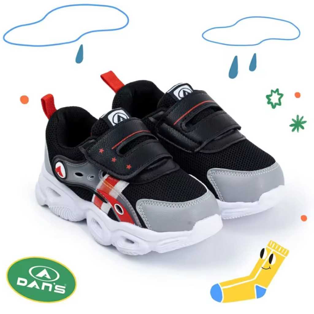 Sepatu Dans Led Anak Laki Branko  Black 28-31/Sepatu Anak Cowok Lampu Dans Branko