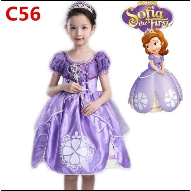 baju gaun dress kostum princess sofia the first