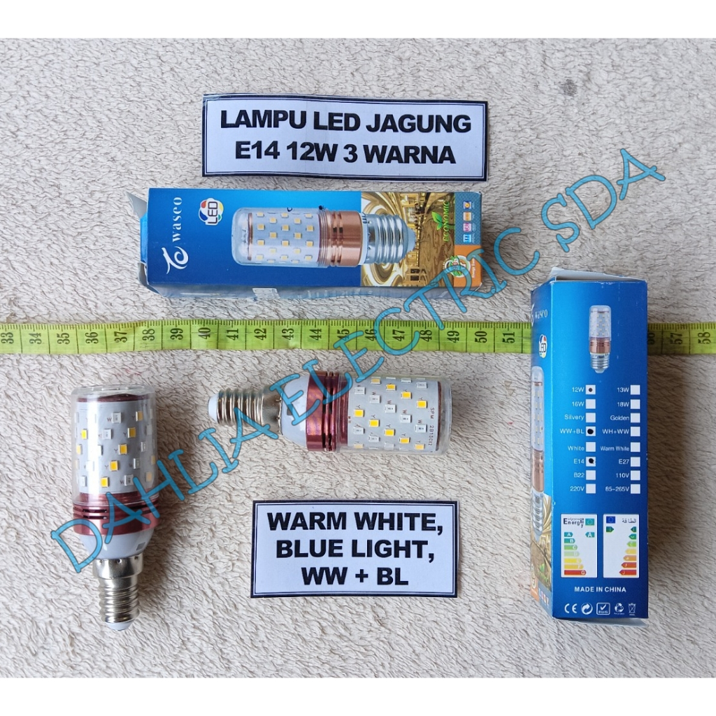 LAMPU LED JAGUNG E14 12W (3 WARNA)