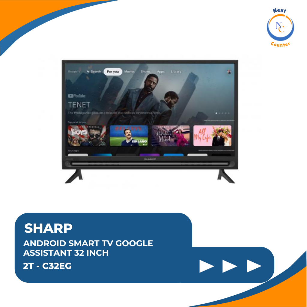 SHARP LED TV 32 INCH 2T-C32EG1I ANDROID SMART DVB-T2 / 32EG1I