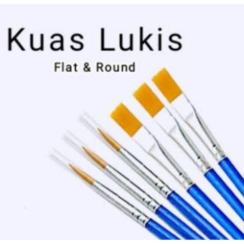 

kuas lukis flat and round
