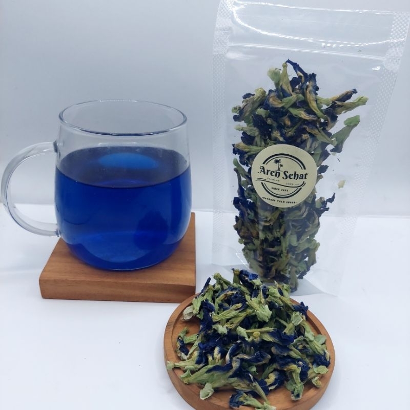 

100gr Bunga telang / Teh Telang Kering /Teh Biru /Butterfly Pea / Teh Bunga Telang Kering