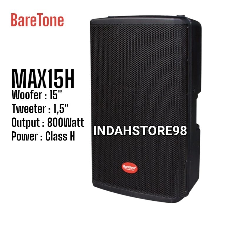 Speaker Aktif 15 Inch Baretone Max15H 800W Profesional Sound System Hajatan Monitor ORIGINAL Max 15 