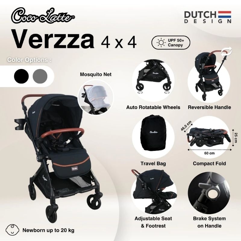 Cocolatte Stroller Verzza 2122  4x4 / Stroller Verzza / Stroller Bayi