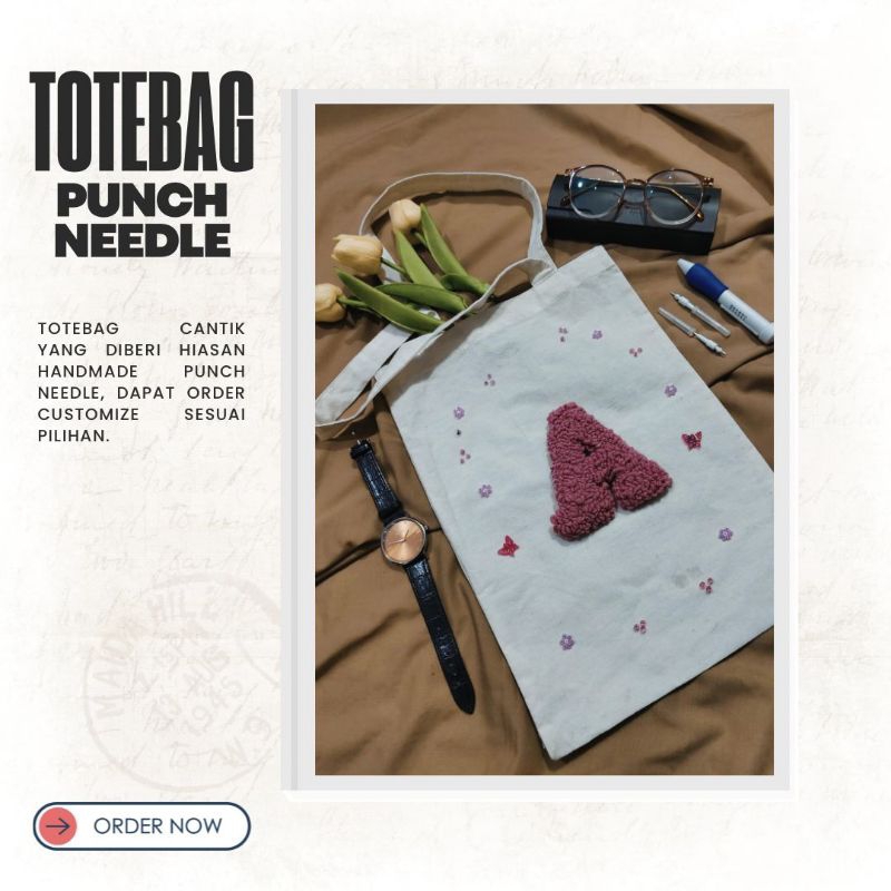 Totebag Rajut Punch Needle
