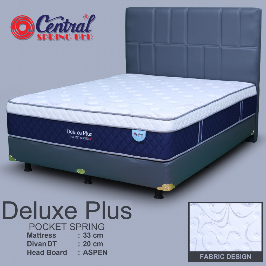 Kasur Springbed Central Deluxe Plus pocket spring bed plushtop