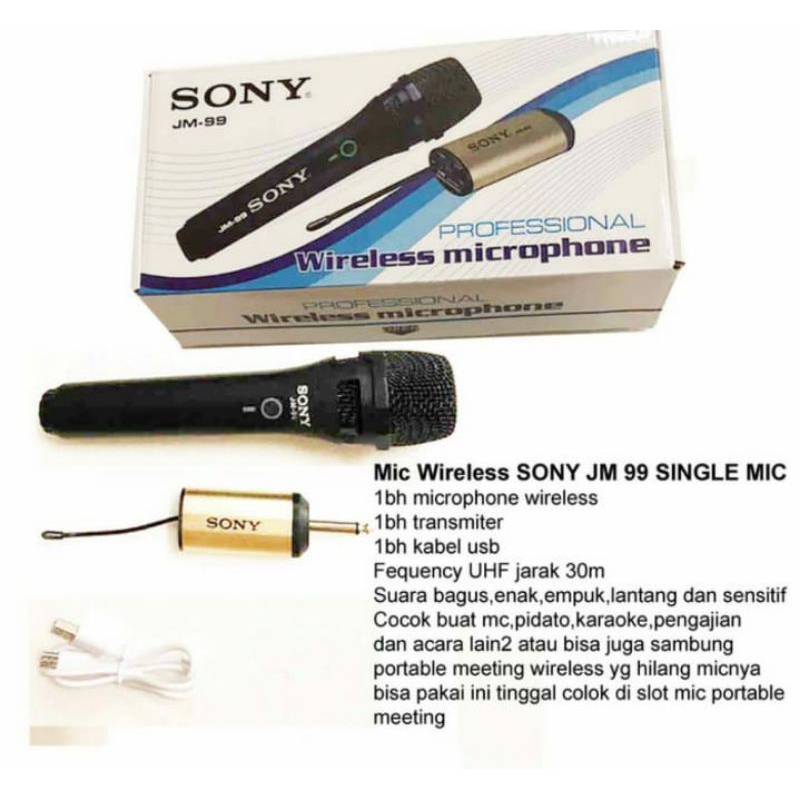 Mic Wireless Sony JM99 Single Mic Handle JM 99
