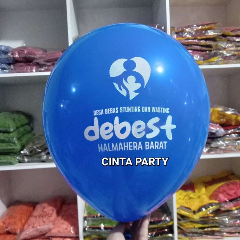 Balon sablon custom logo Debest