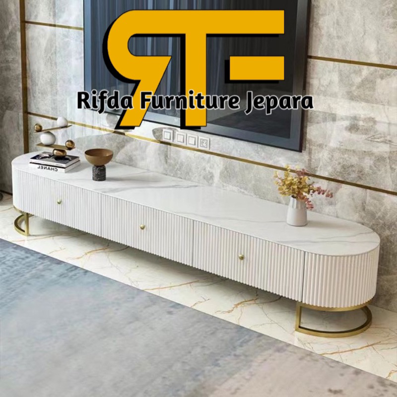 Bufet Minimalis Stainless Steel Jari Marmer (Meja Tv Marmer, Meja Tv Terbaru, Meja Tv Jati )