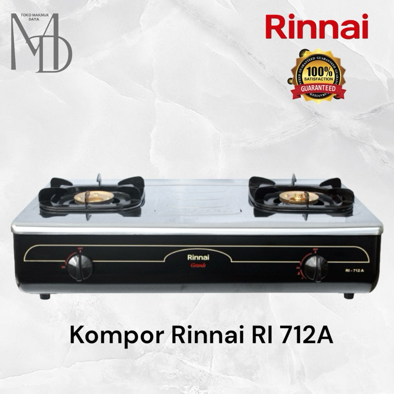 Kompor Rinnai 2 Tungku RI712A / RI 712A / 712 A RI-712A Api Besar