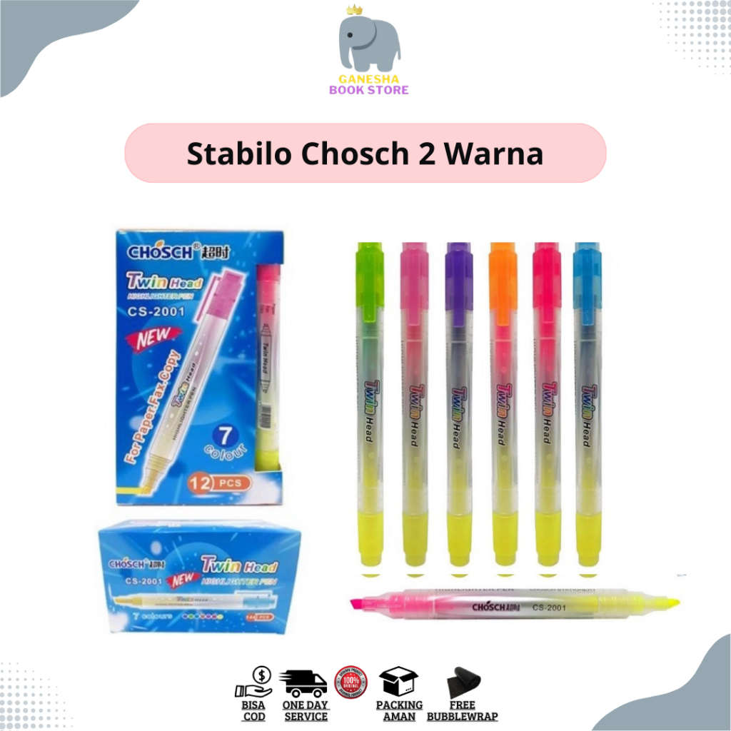 

ATK : Stabilo/Highliter Chosch Twin Head 2 Warna