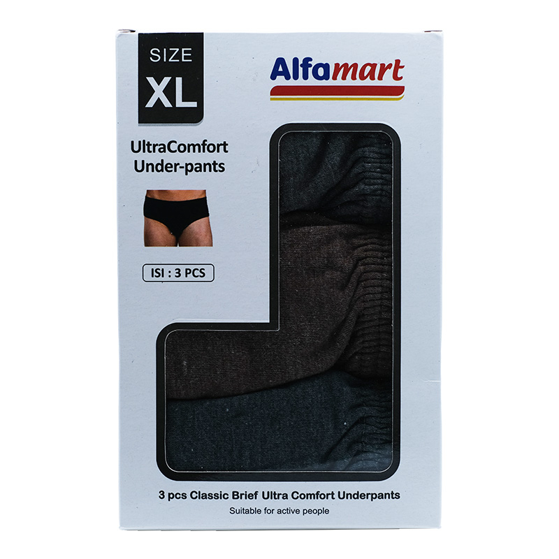 Alfamidi / Scorlines Underpants Celana Dalam Pria Classic Brief XL 3 p