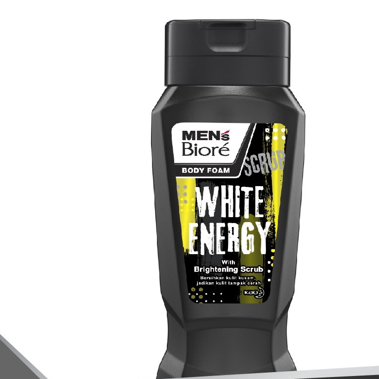Men's Biore Sabun Mandi Cair Untuk Pria White Energy Eksfoliasi Botol 100 ml - Sabun Cair Body Wash