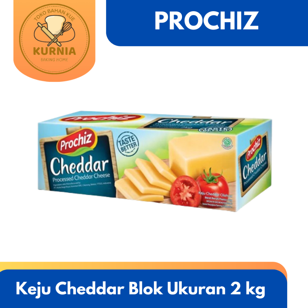 

PROCHIZ KEJU CHEDDAR BLOK UKURAN 2 kg