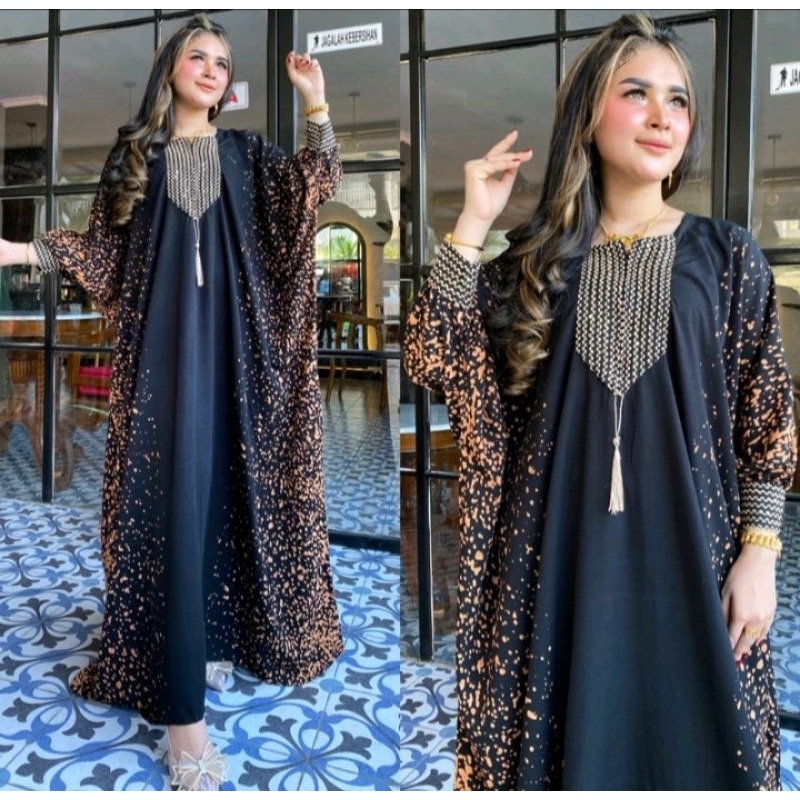 KAFTAN WANITA JUMBO MOTIF BERCA KAFTAN MEWAH KAFTAN SUPER JUMBO