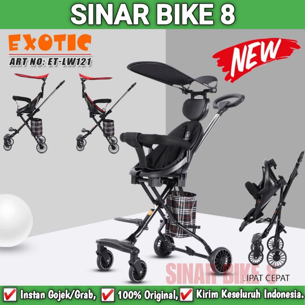 Kereta Dorong Anak Bayi Magic Stroller EXOTIC LW 121 Kanopi