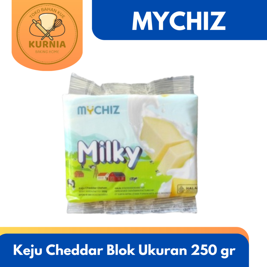 

MYCHIZ KEJU CHEDDAR BLOK UKURAN 250 GRAM