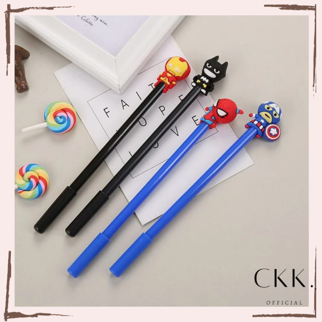 

➰CKK➰ SB044 PULPEN KARAKTER SUPERHERO GEL PENA ALAT TULIS LUCU